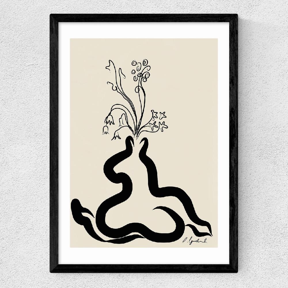 East End Prints Inky Flowers