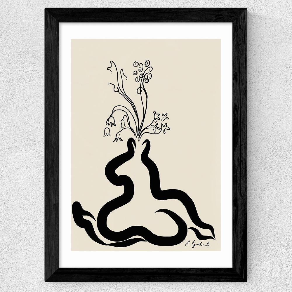 East End Prints Inky Flowers