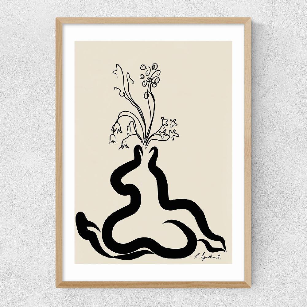 East End Prints Inky Flowers