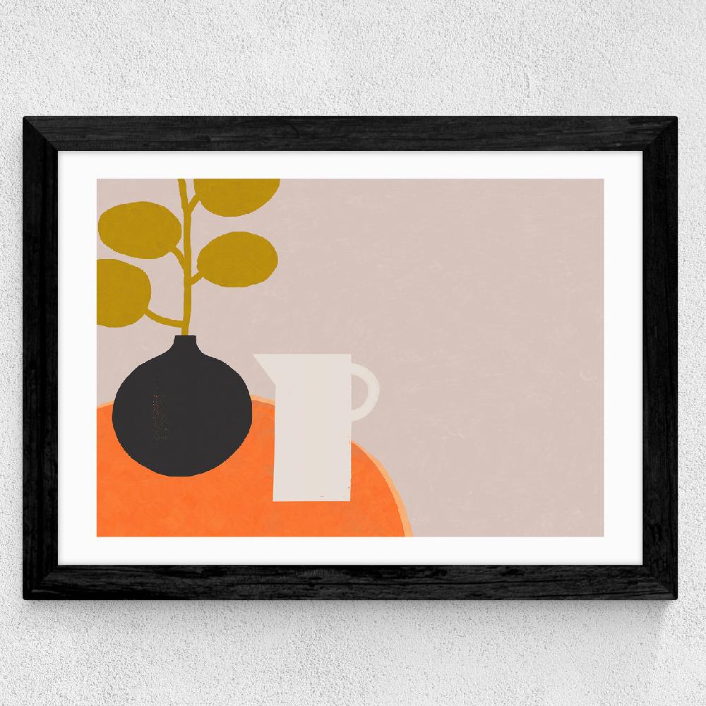 East End Prints Interior With Orange Table