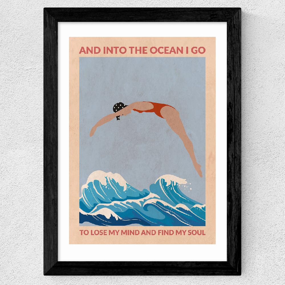 East End Prints Into The Ocean I Go