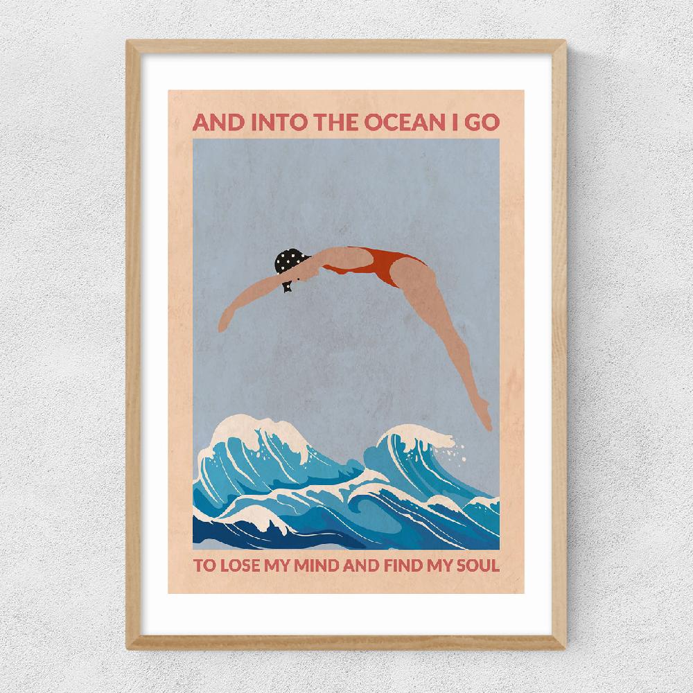 East End Prints Into The Ocean I Go