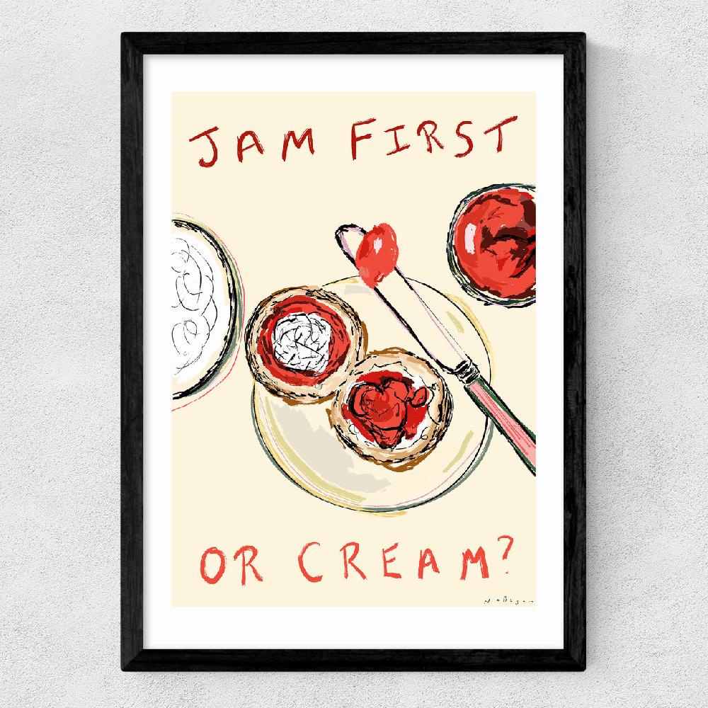 East End Prints Jam First Or Cream?