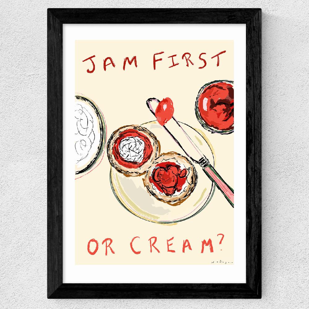 East End Prints Jam First Or Cream?