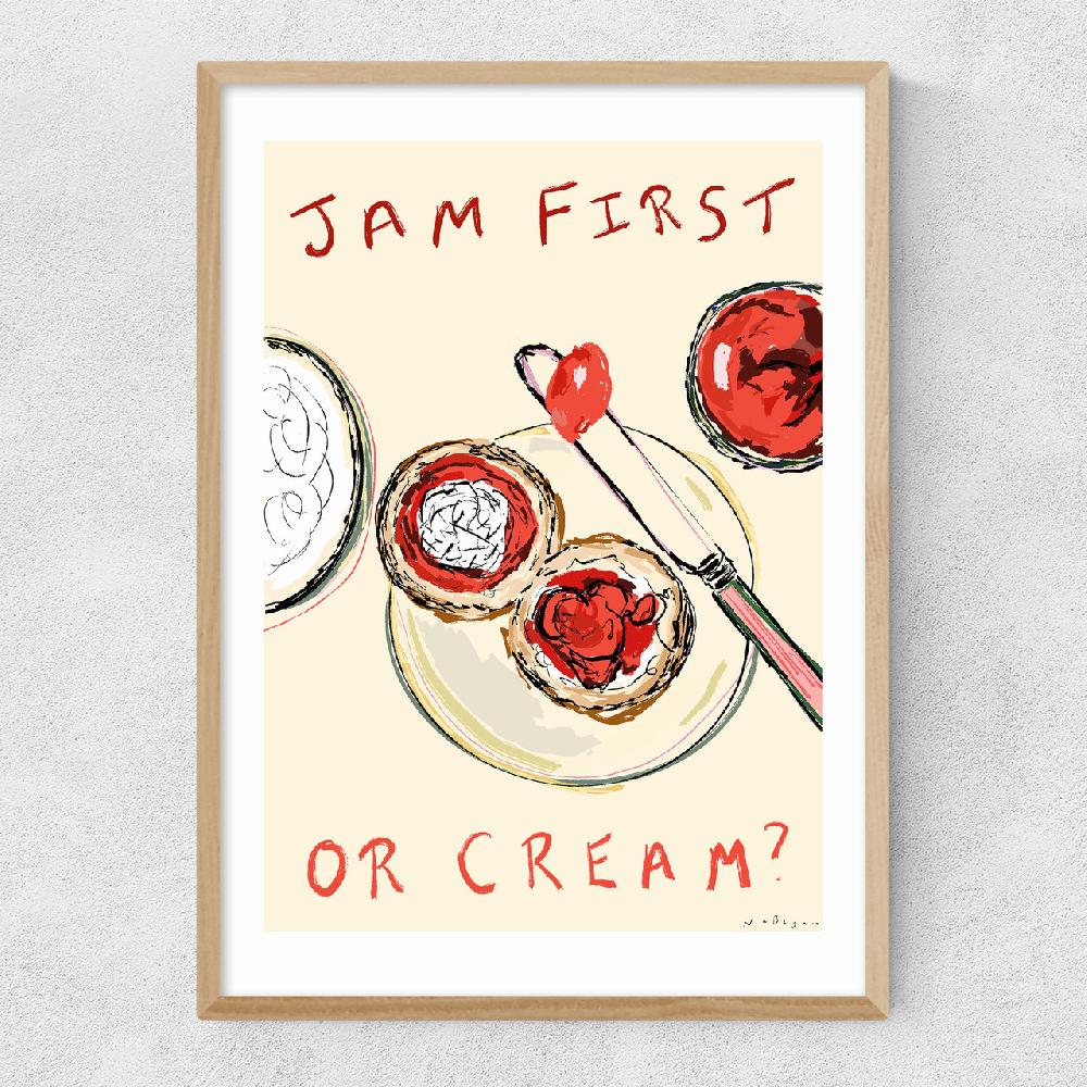 East End Prints Jam First Or Cream?