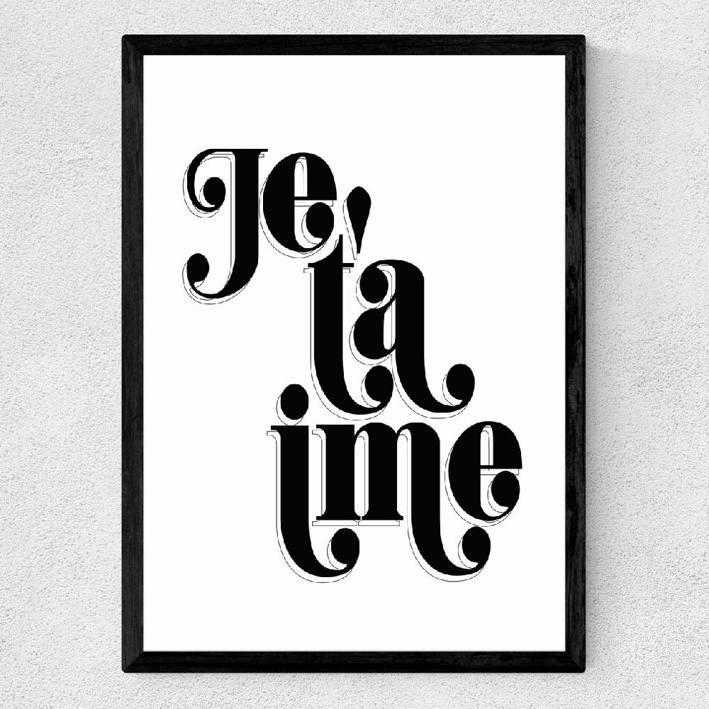 East End Prints Je T'aime By Honeymoon Hotel