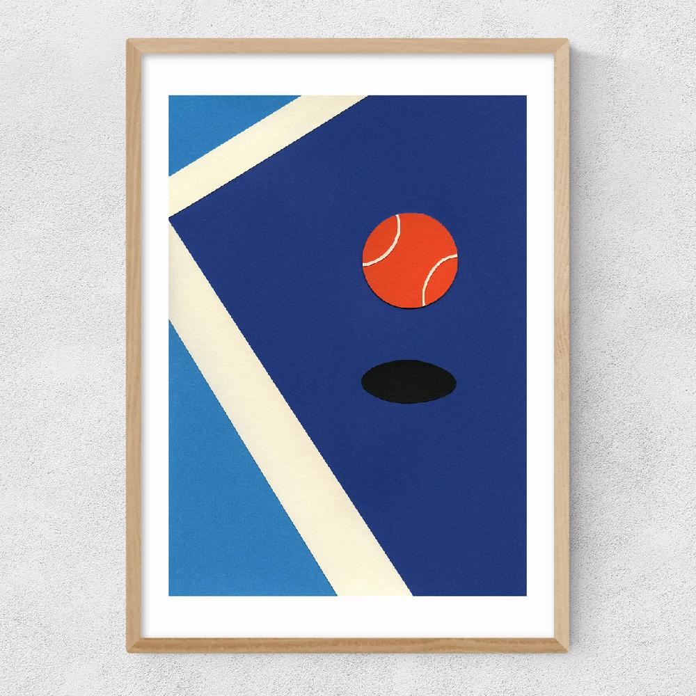 East End Prints Jumping Tennis Ball