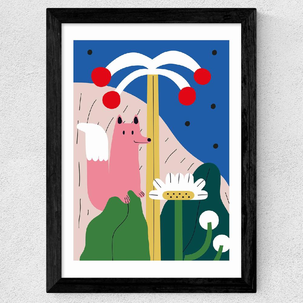 East End Prints Jungle Floral Fox