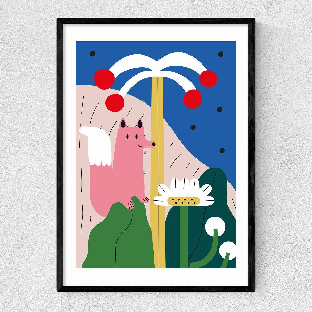 east end prints Jungle Floral Fox