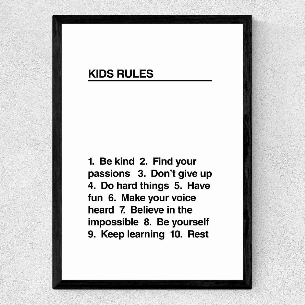 East End Prints Kids' Rules