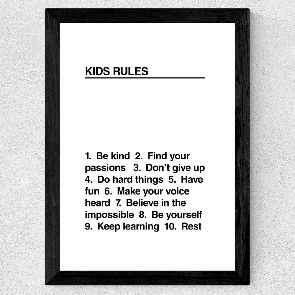 East End Prints Kids' Rules