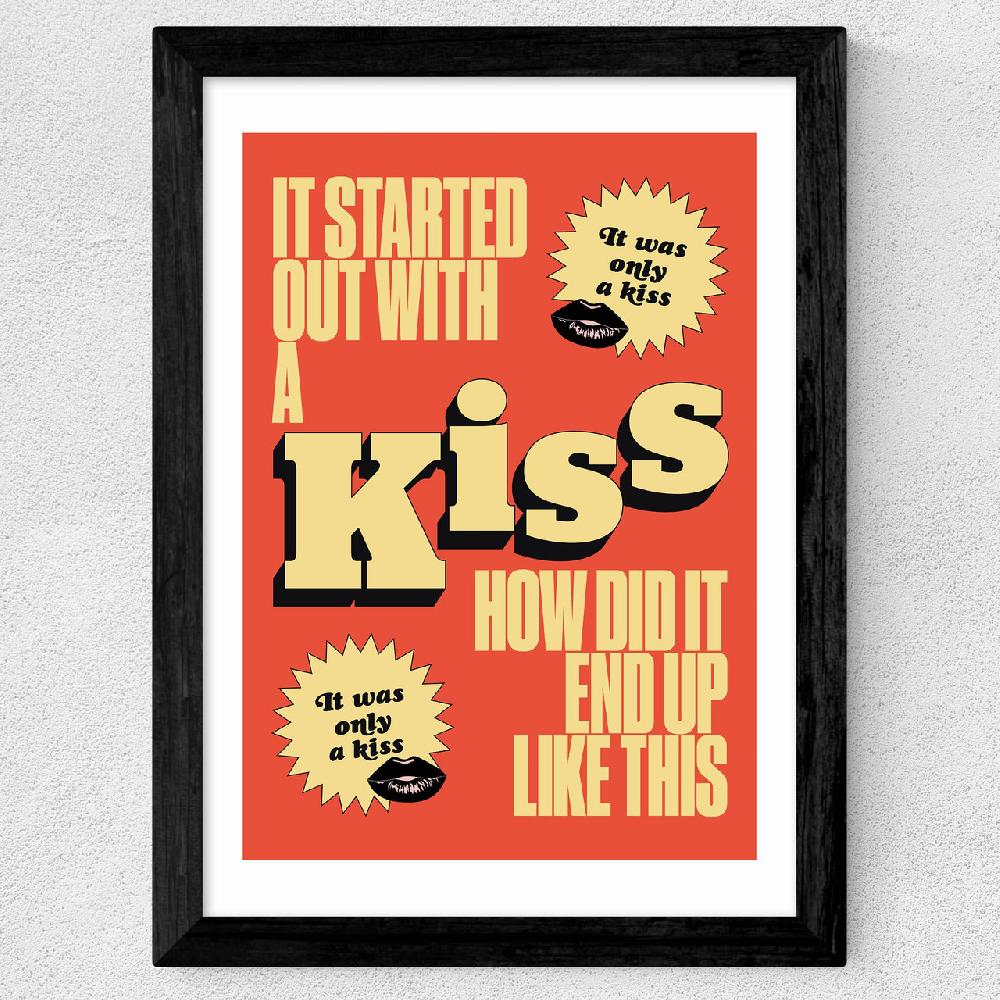East End Prints Kiss By HollieGraphik