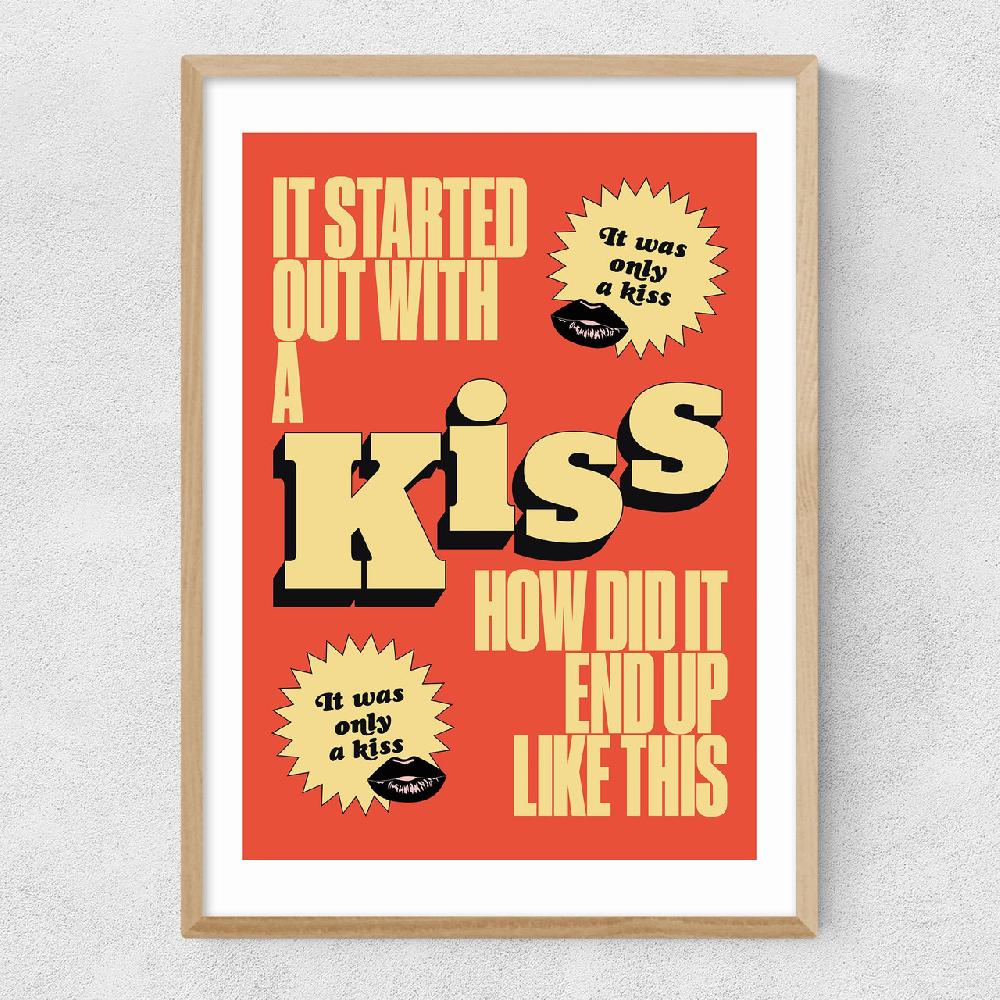 East End Prints Kiss By HollieGraphik