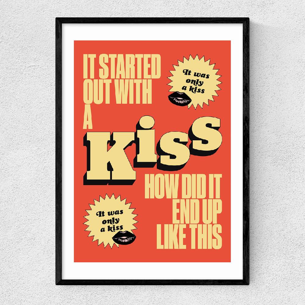 east end prints Kiss by HollieGraphik