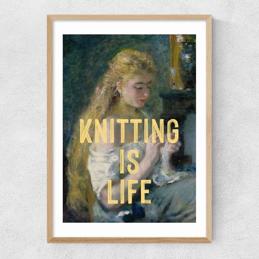 East End Prints Knitting Is Life
