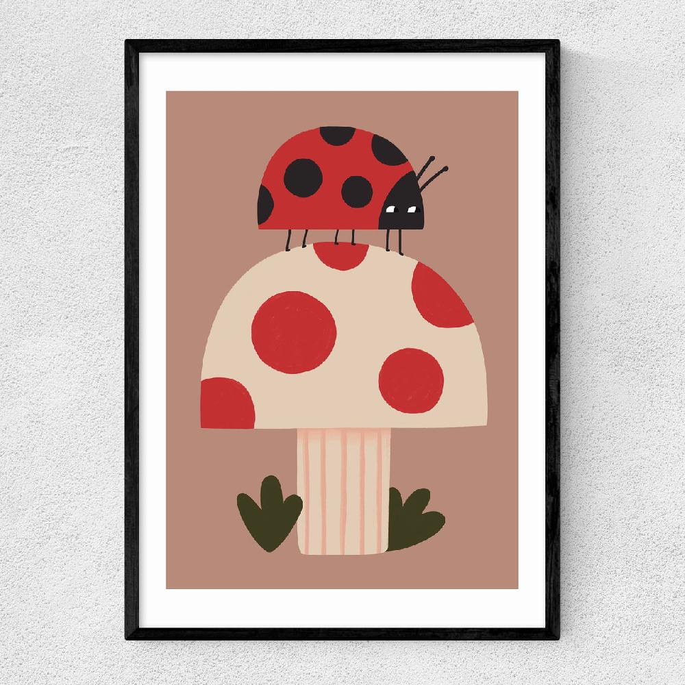 east end prints Ladybird And Mushroom
