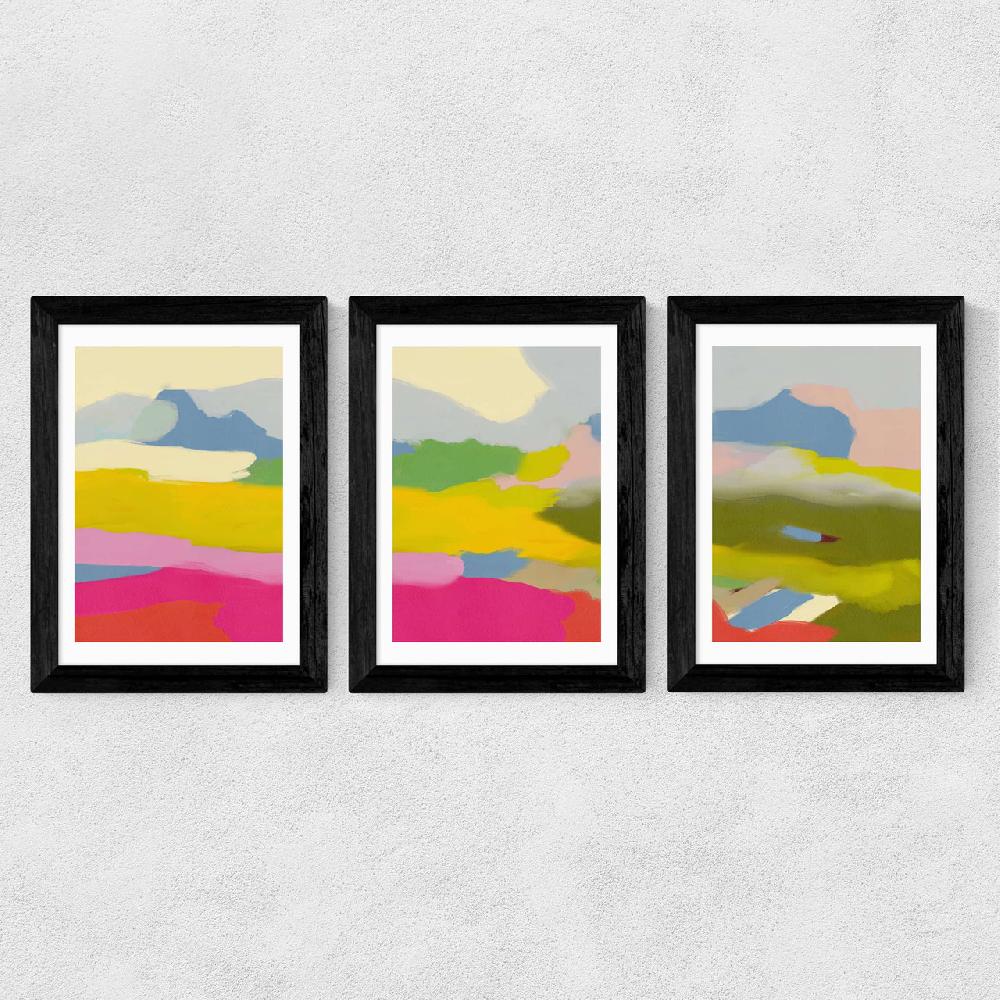 East End Prints Landschaft Bunt Triptych