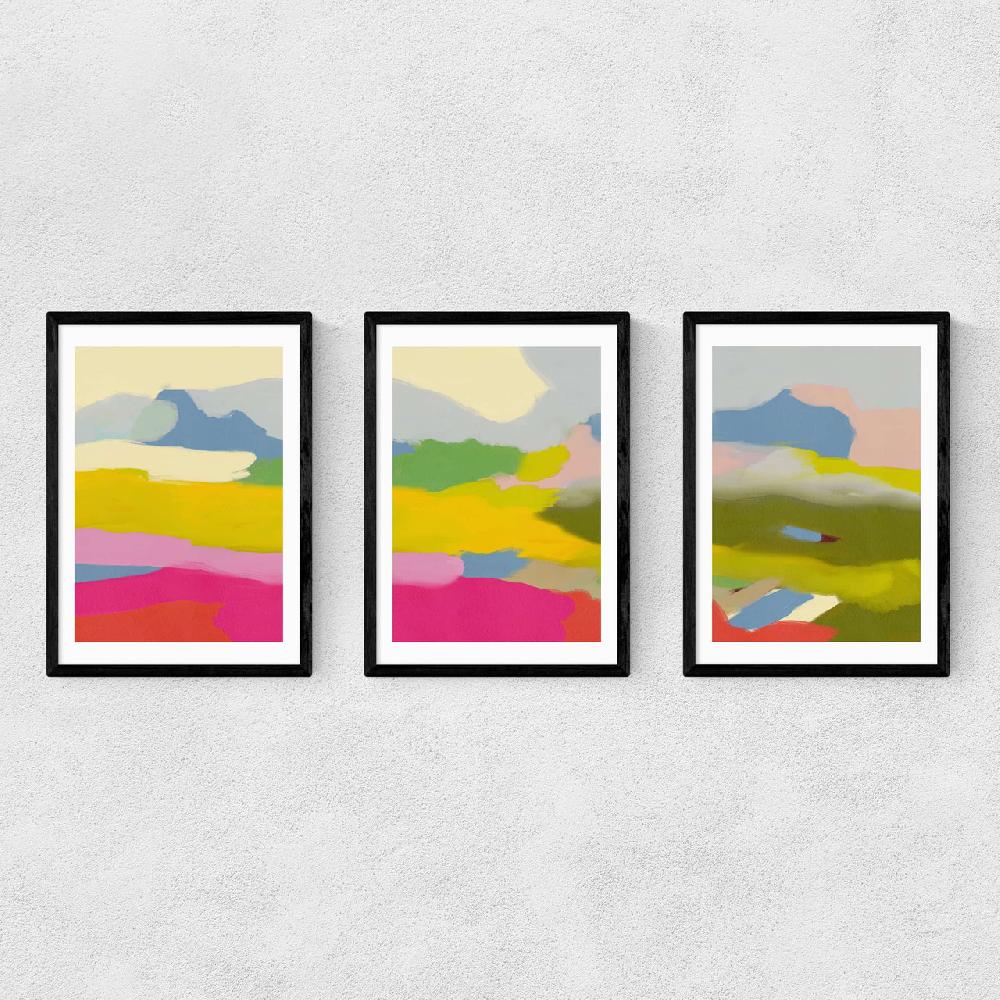 east end prints Landschaft Bunt Triptych