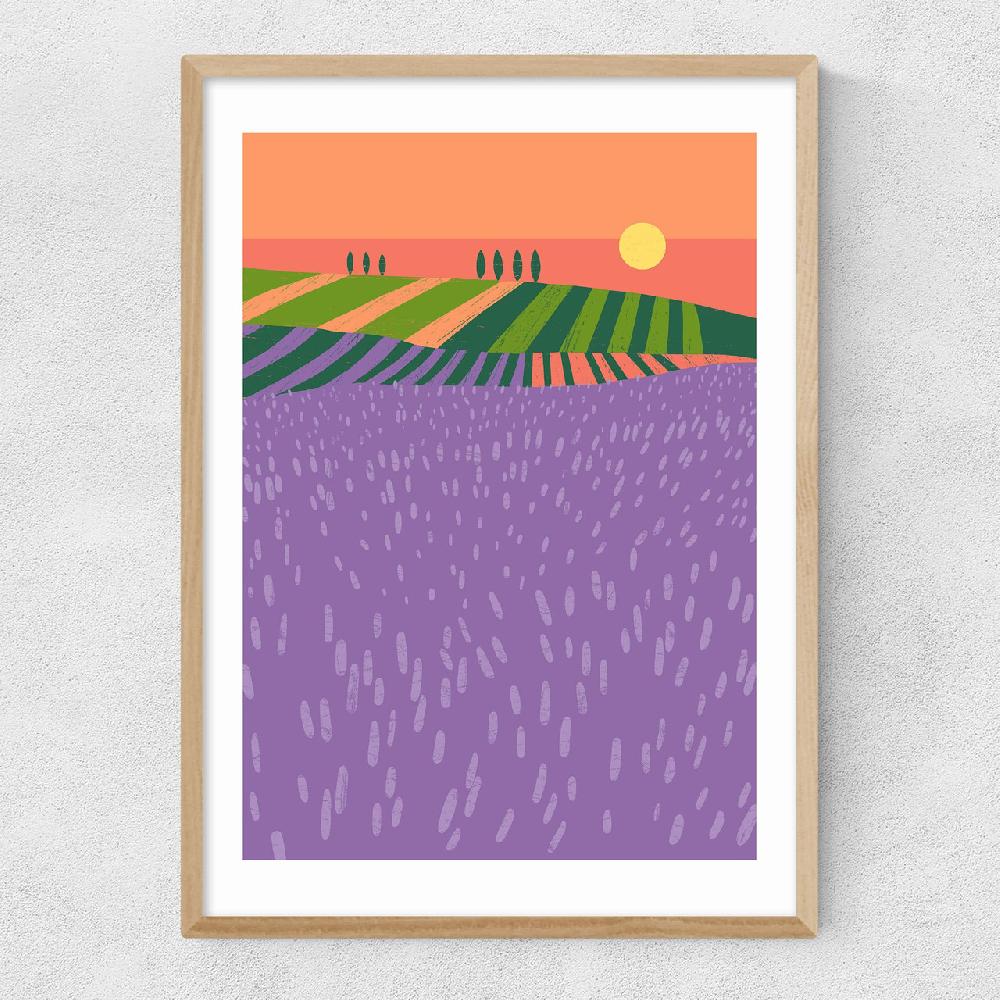 East End Prints Lavender Fields