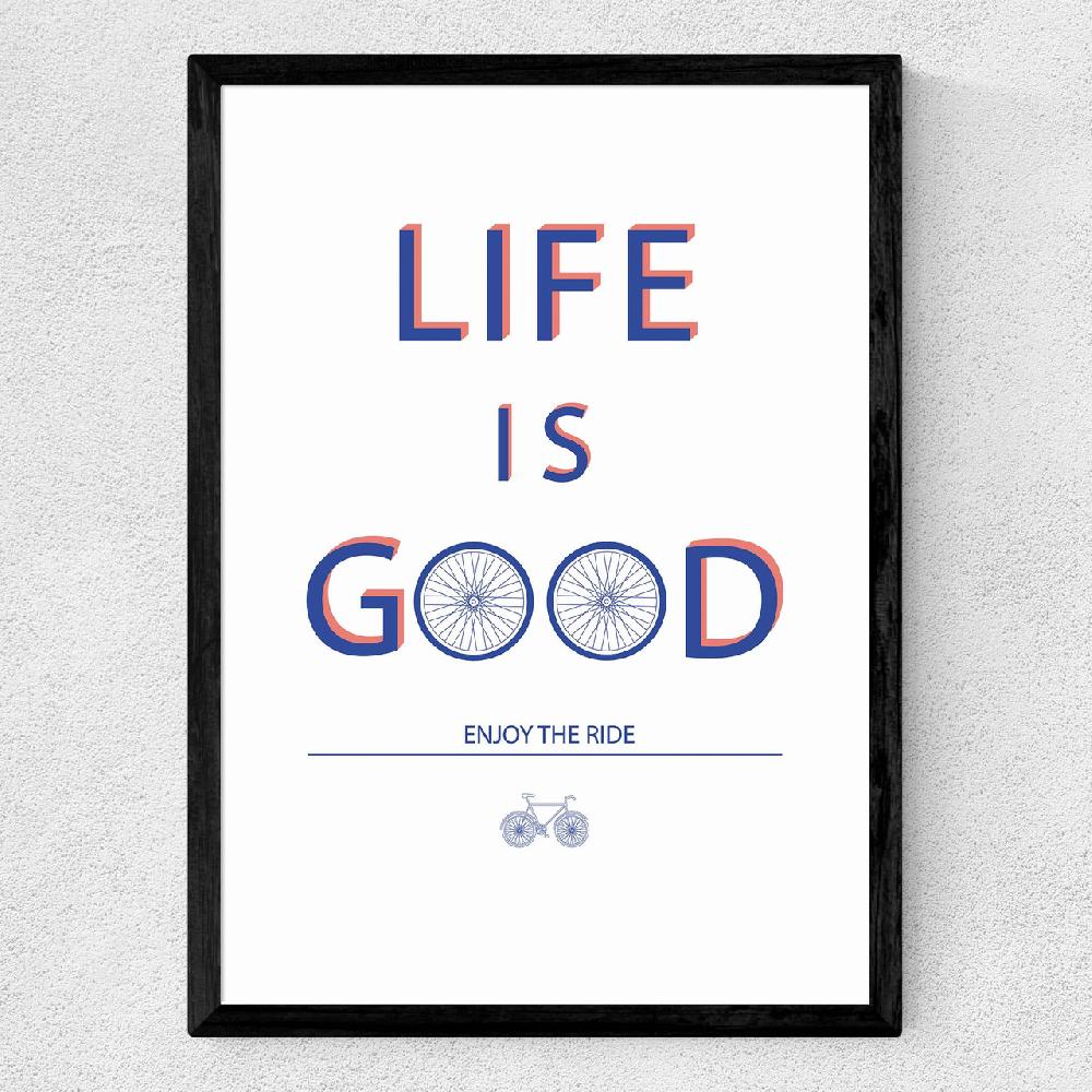 East End Prints Life Is Good Bicycle