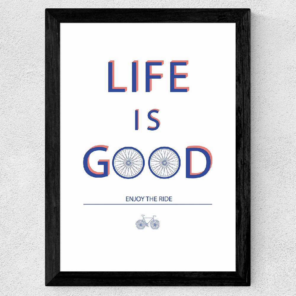 East End Prints Life Is Good Bicycle