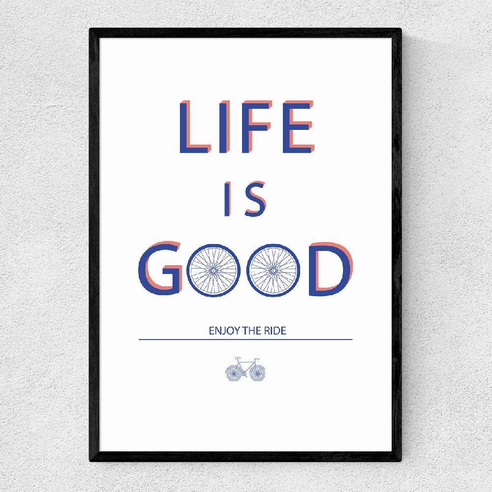 east end prints Life Is Good Bicycle