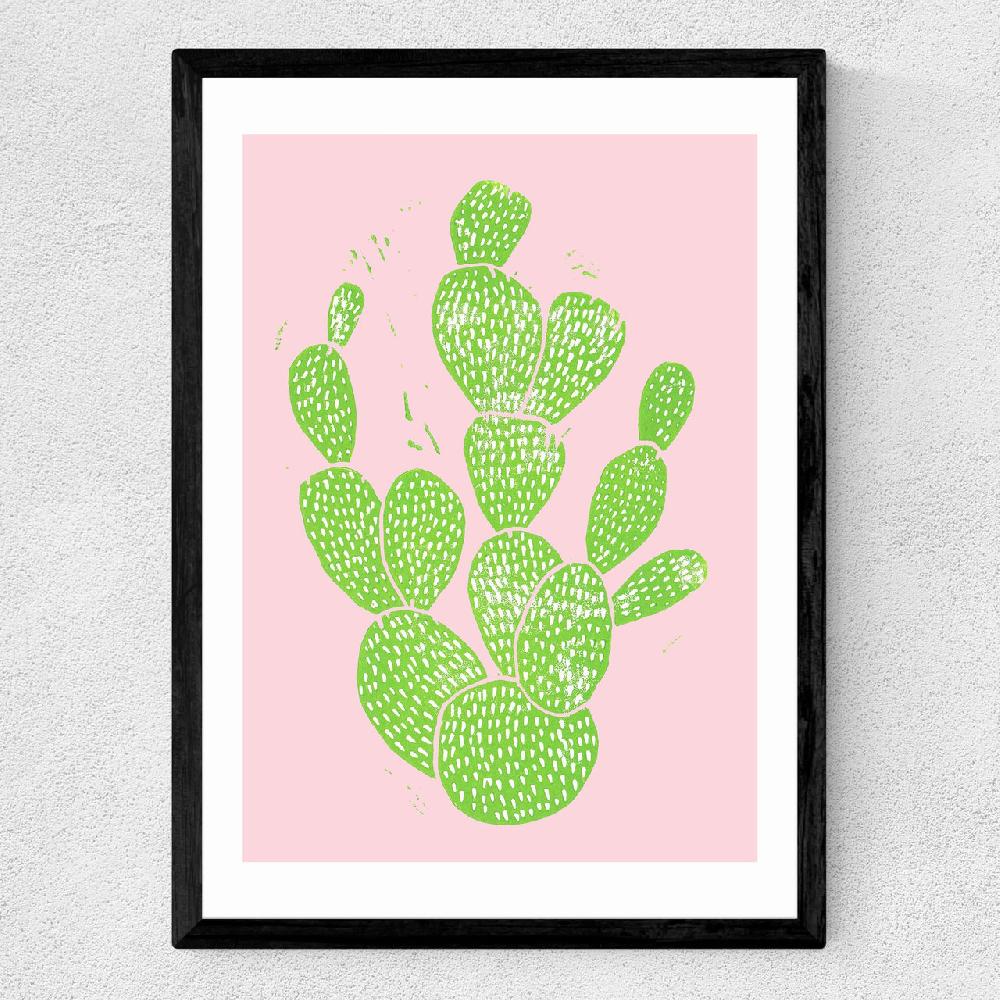 East End Prints Linocut Cacti