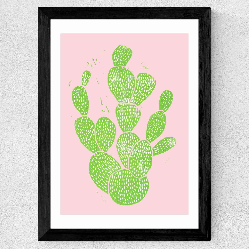 East End Prints Linocut Cacti