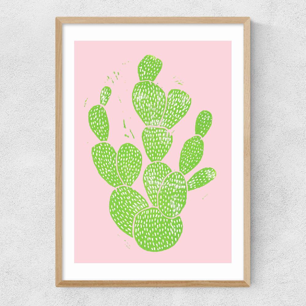 East End Prints Linocut Cacti