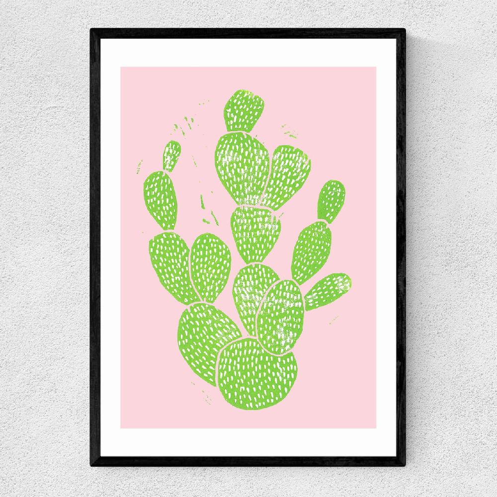 east end prints Linocut Cacti