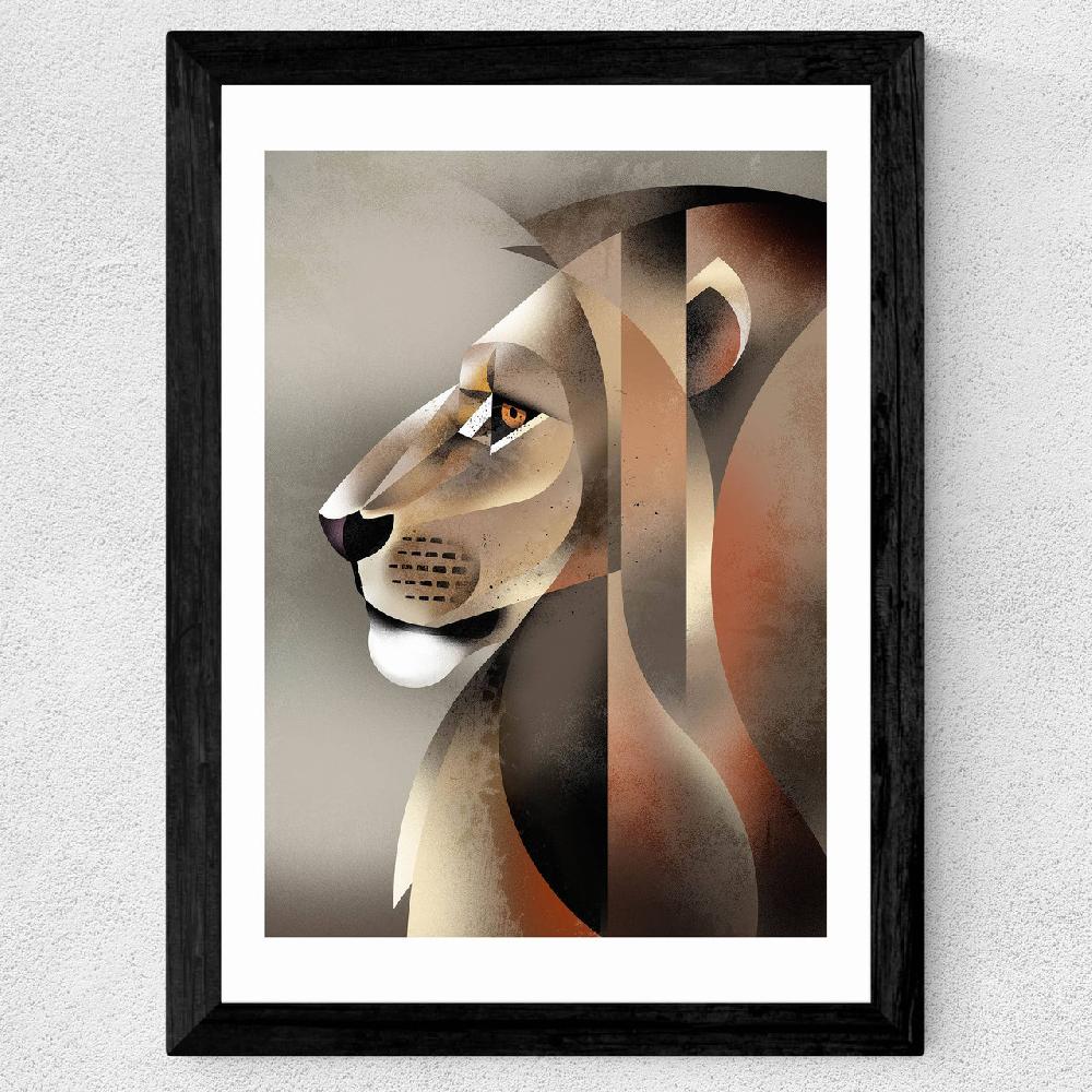 East End Prints Lion In Profile By Dieter Braun