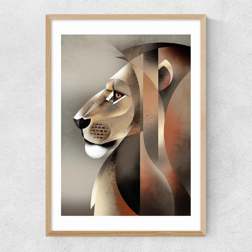 East End Prints Lion In Profile By Dieter Braun