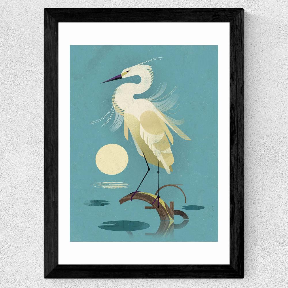 East End Prints Little Egret By Dieter Braun