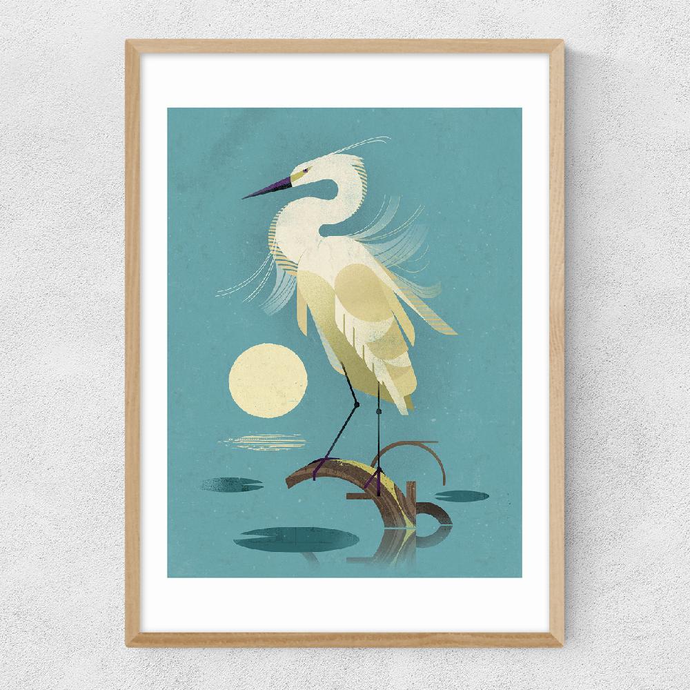 East End Prints Little Egret By Dieter Braun