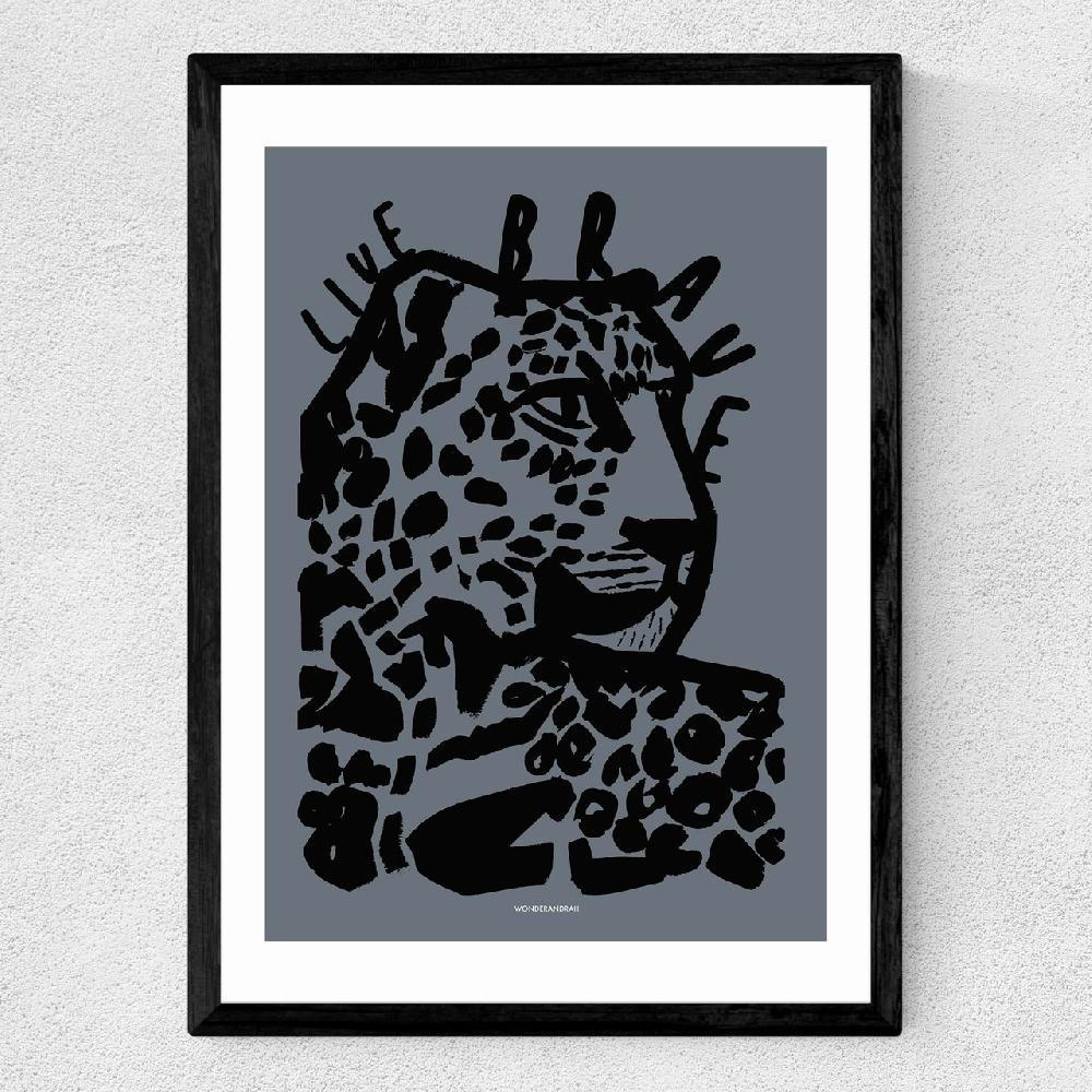 East End Prints Live Brave Blue