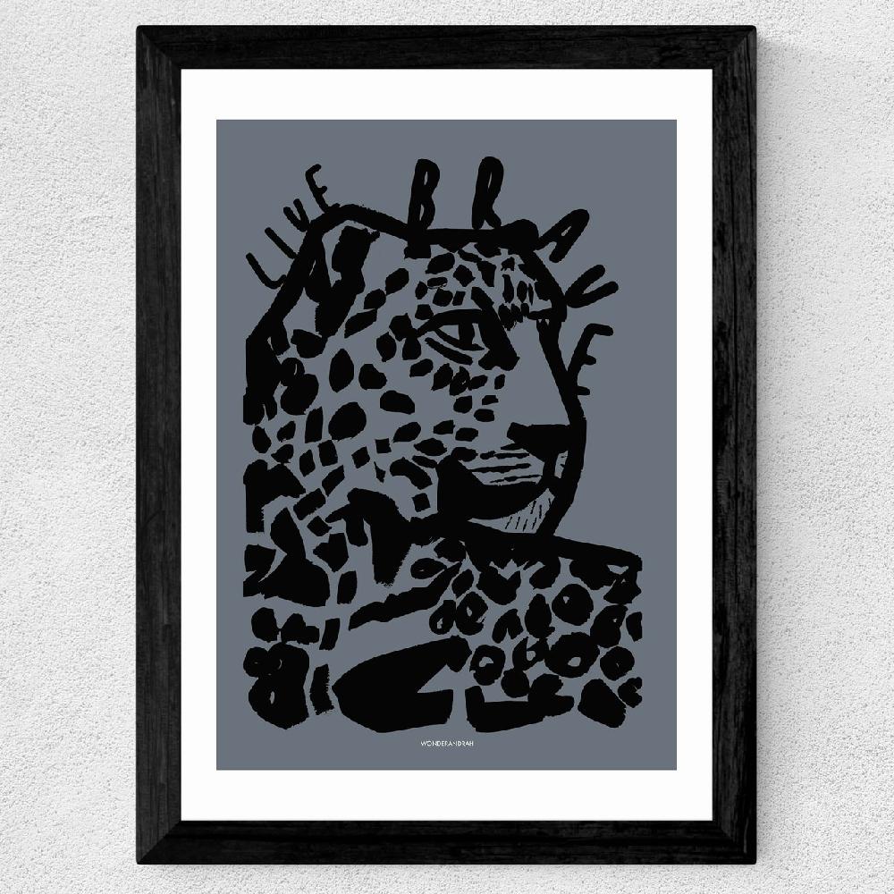 East End Prints Live Brave Blue