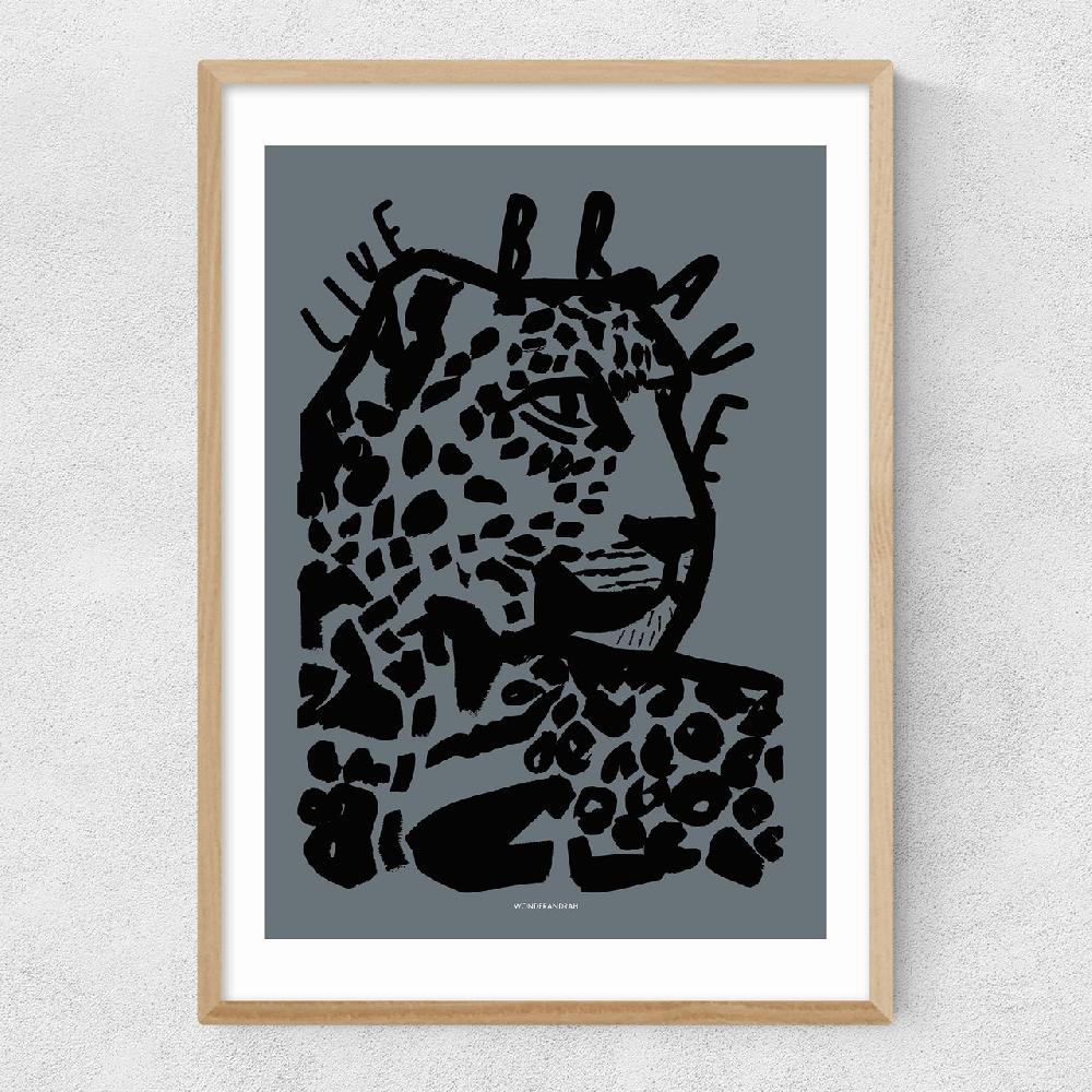 East End Prints Live Brave Blue