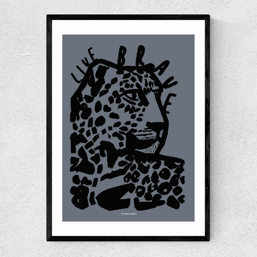 east end prints Live Brave Blue
