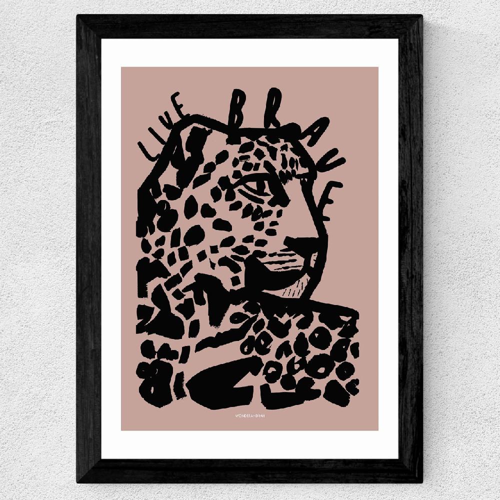East End Prints Live Brave Pink