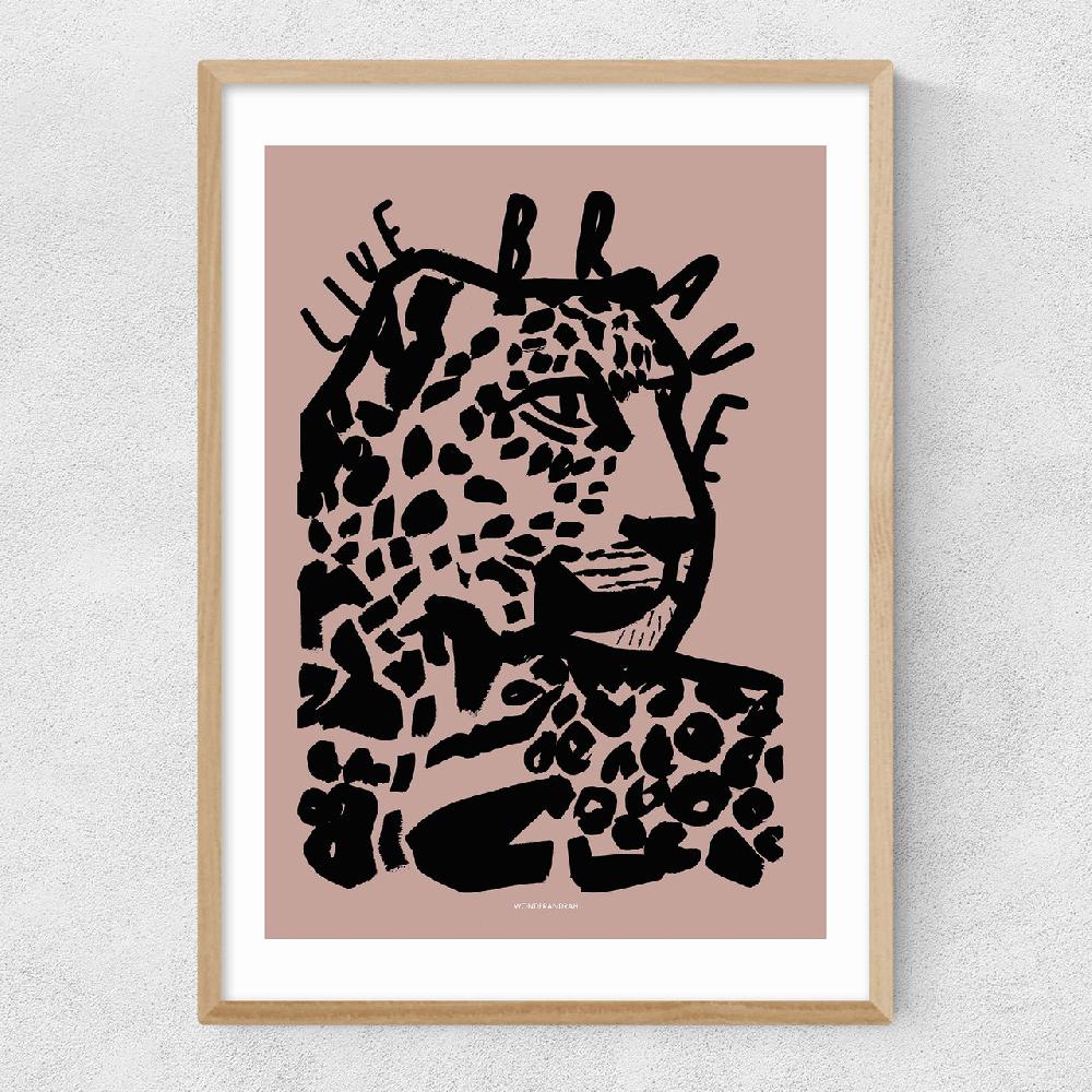 East End Prints Live Brave Pink