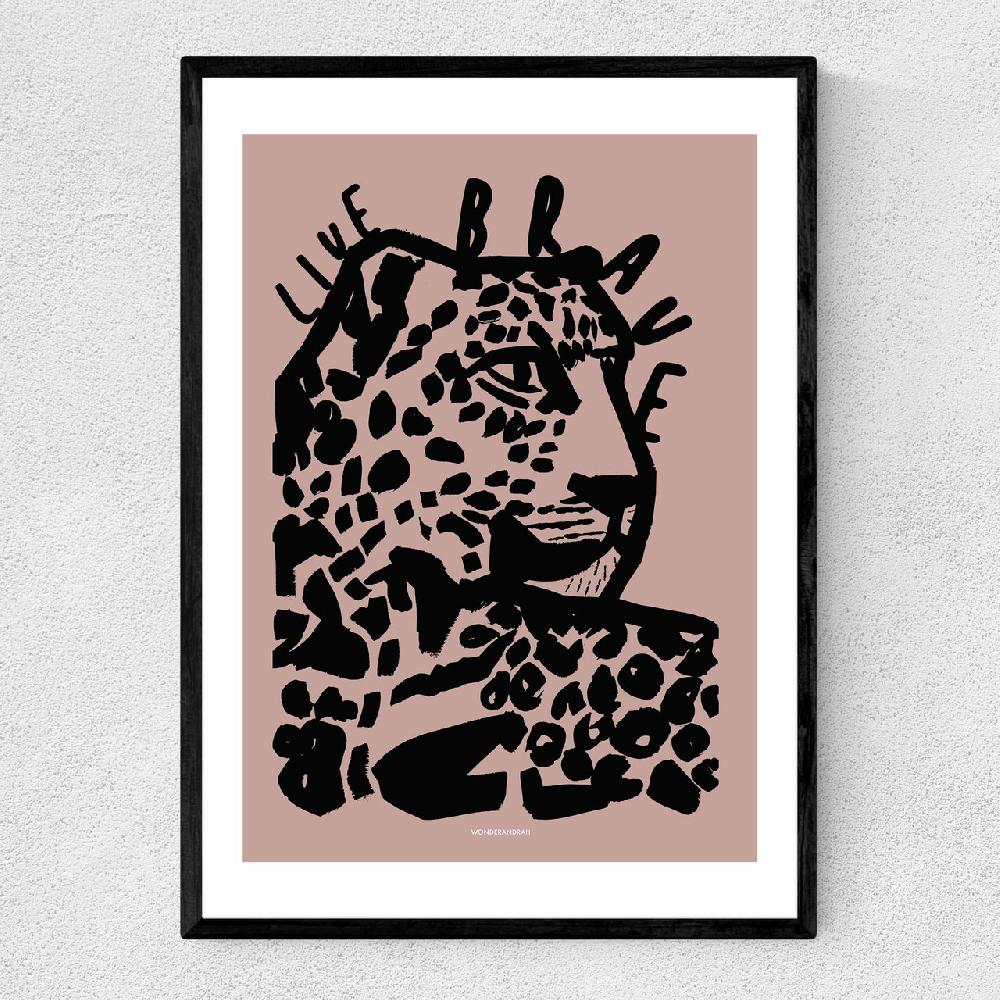 east end prints Live Brave Pink
