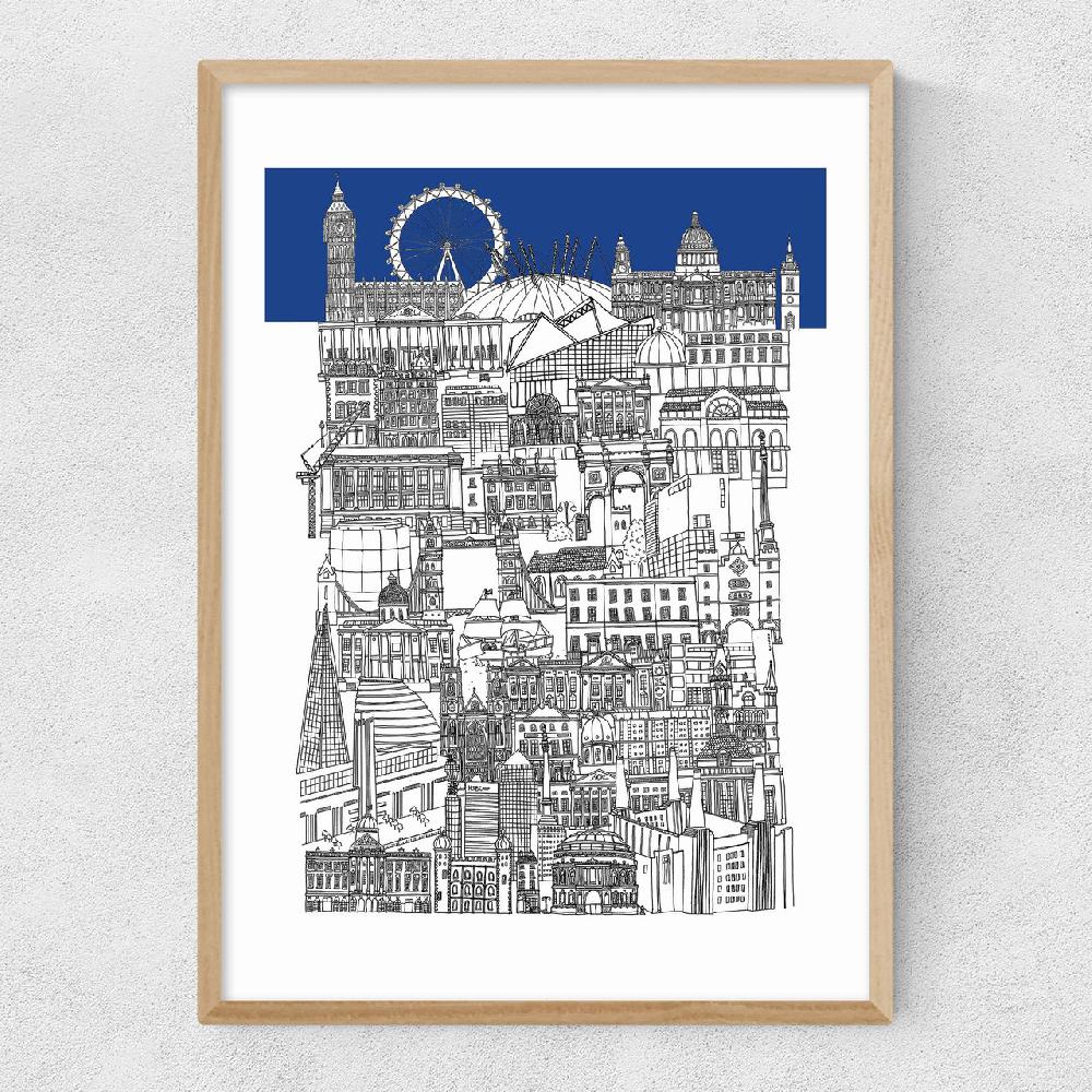 East End Prints London Blue