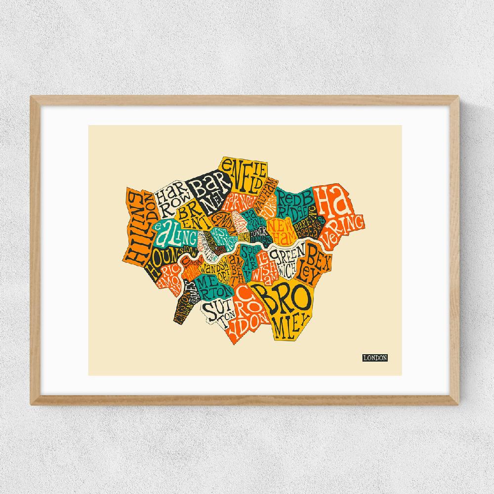 East End Prints London Boroughs By Jazzberry Blue