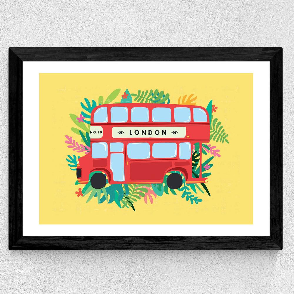 East End Prints London Bus By Scribbler