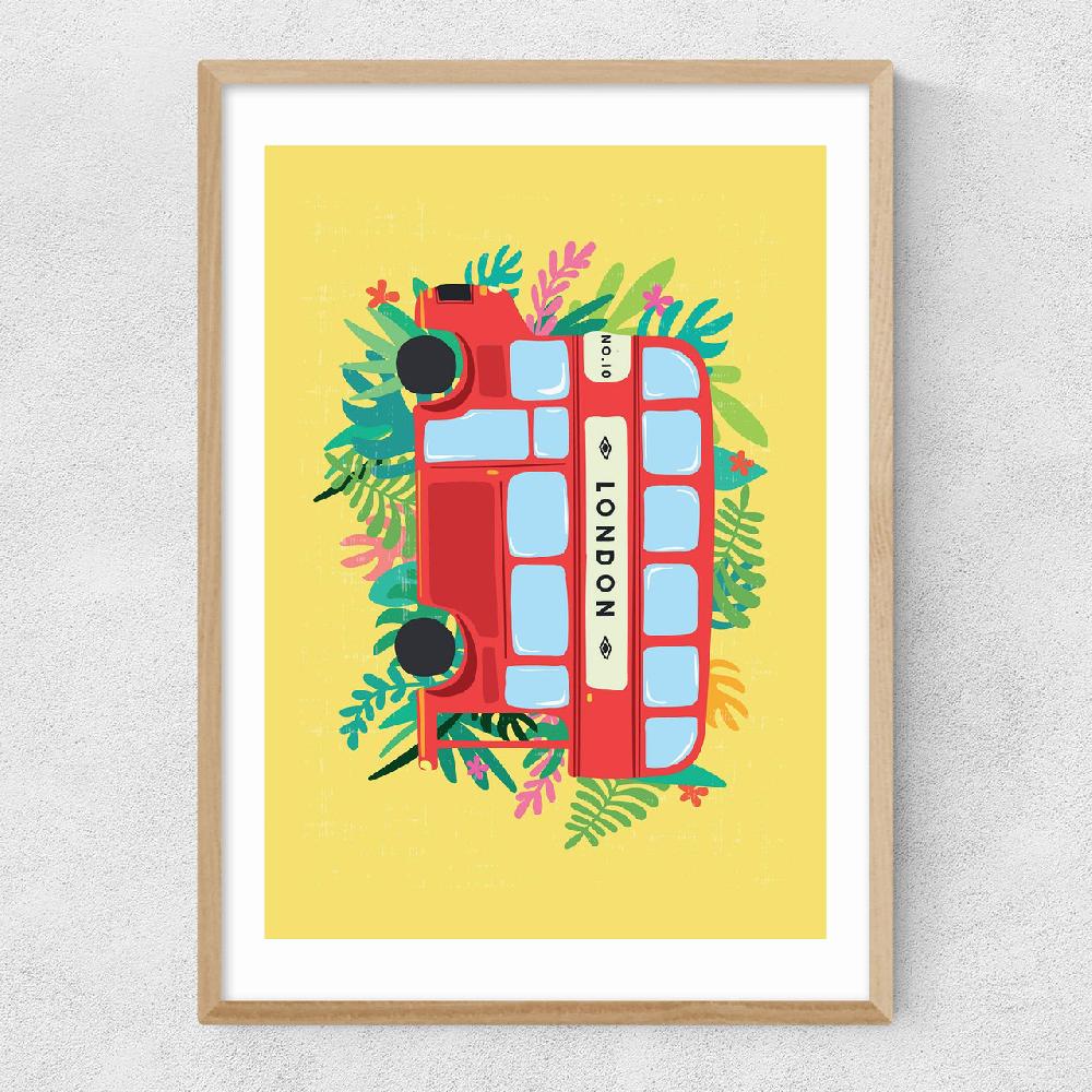 East End Prints London Bus By Scribbler