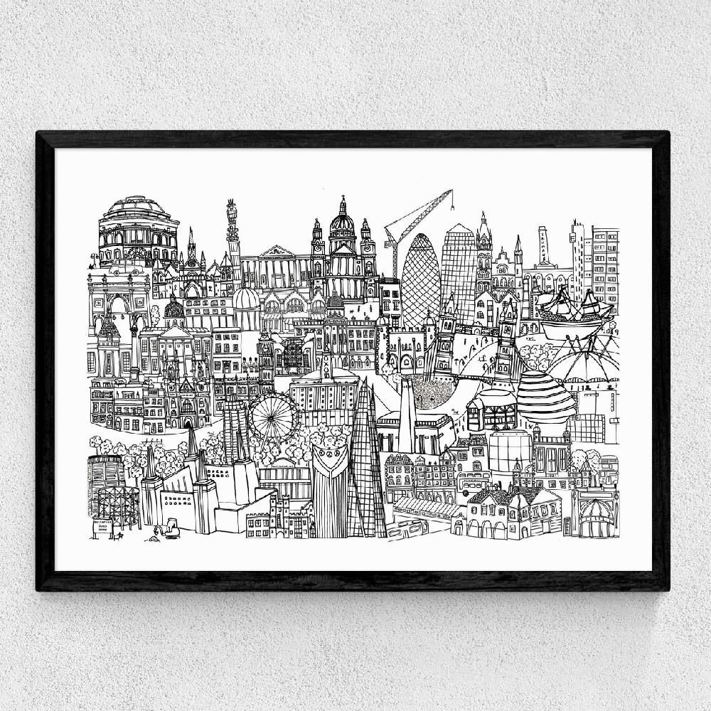 East End Prints London Jungle Black And White