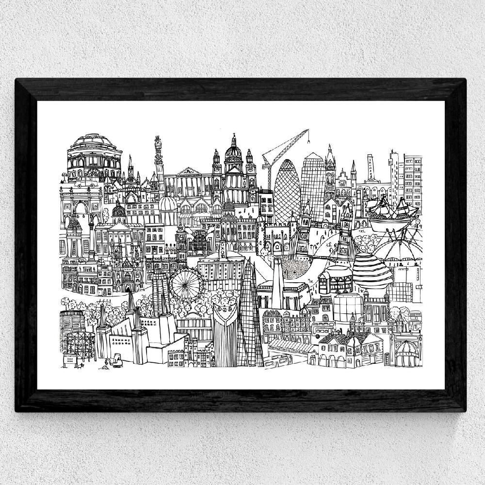 East End Prints London Jungle Black And White