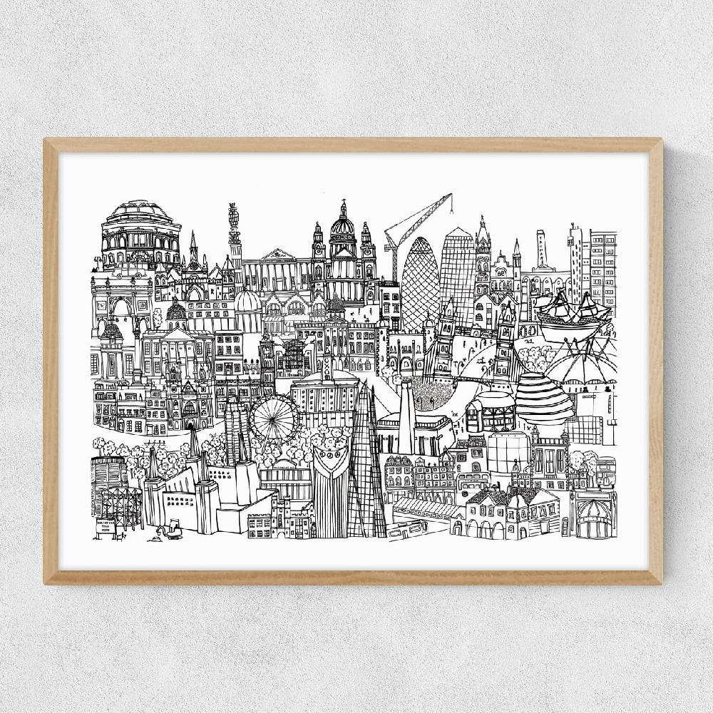 East End Prints London Jungle Black And White