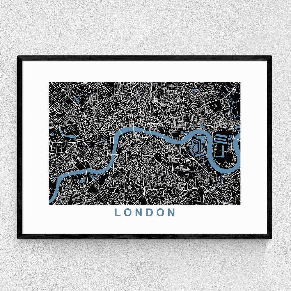 east end prints London Map Negative