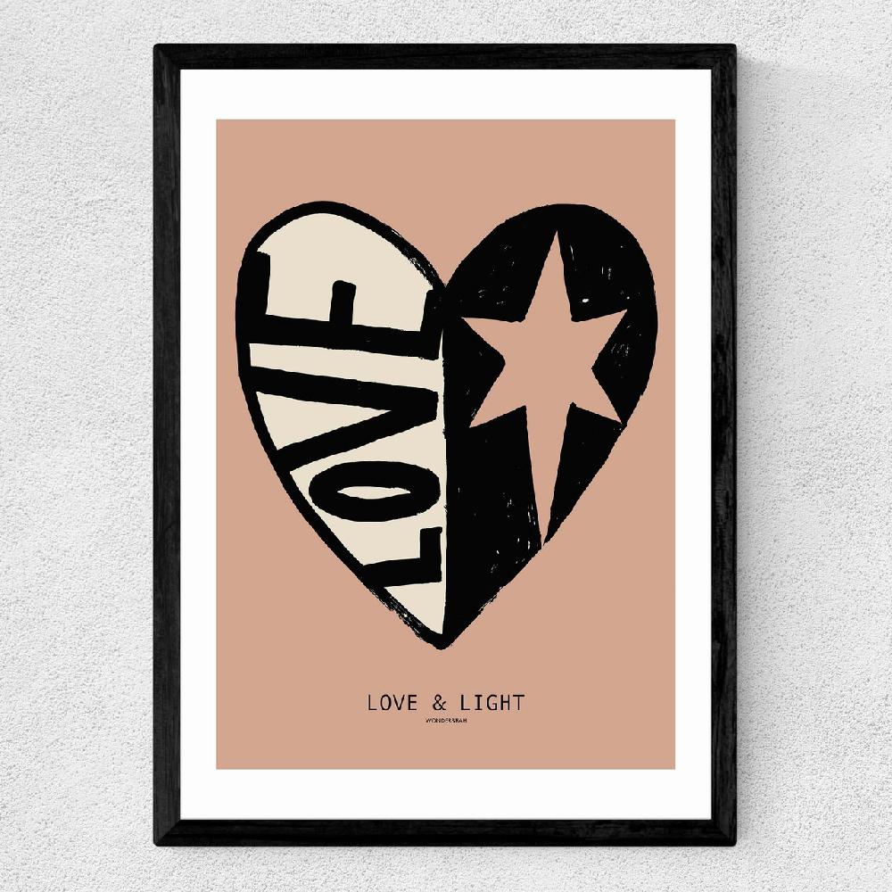 East End Prints Love Light Pink